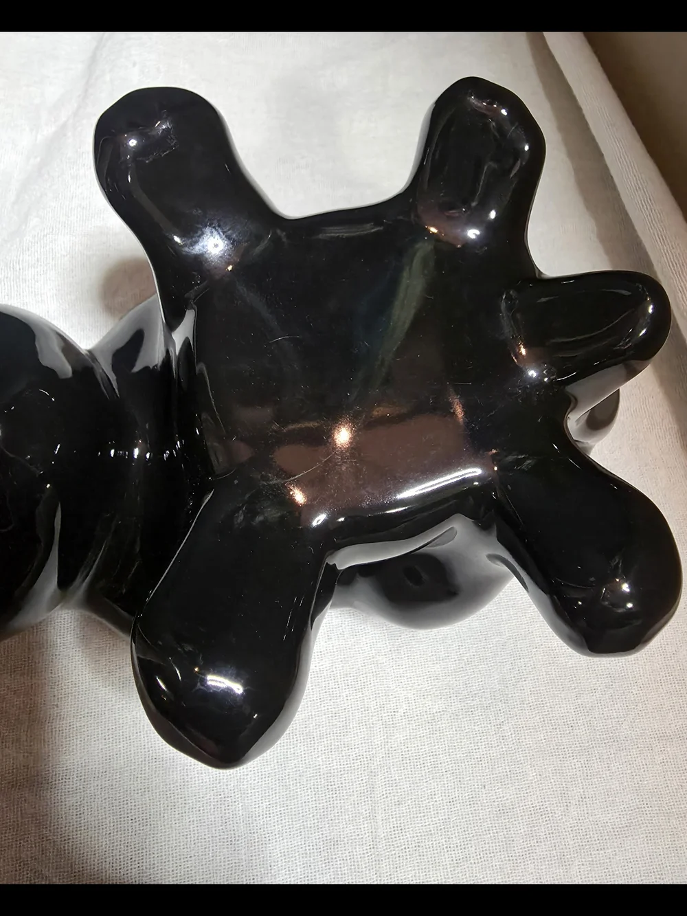 Vintage Royal Haeger Pottery Black Cat Base ONLY (NO Fish Bowl) 10x5x5